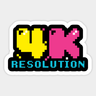 4K Resolution Sticker